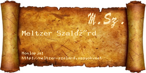 Meltzer Szalárd névjegykártya